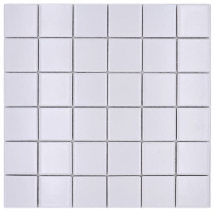 Weiss Quadrat Matt Keramik Mosaikfliese