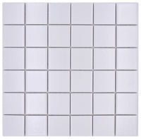 Weiss Quadrat Matt Keramik Mosaikfliese
