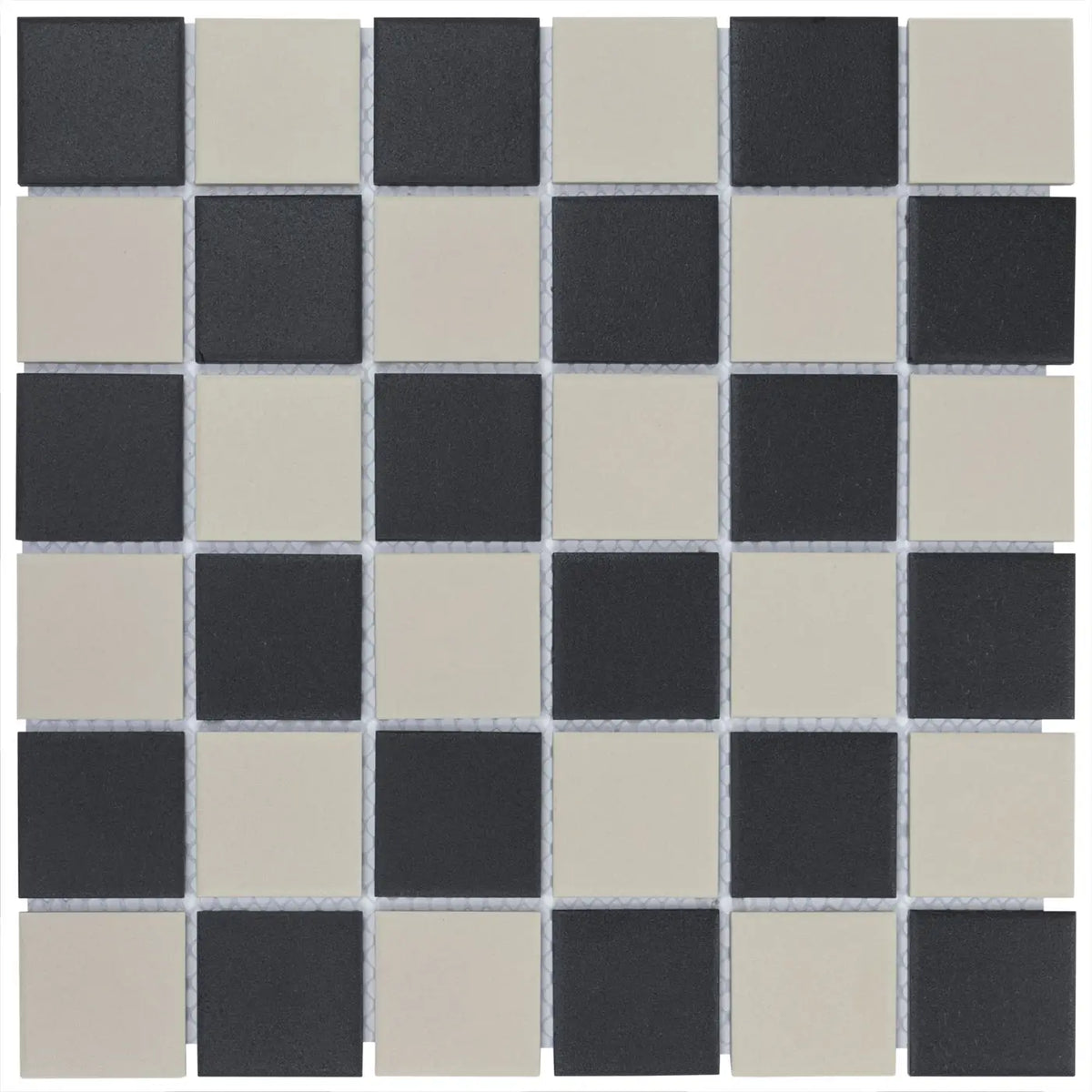 Weiss Schwarz Matt R11 Schachbrett Quadrat Mosaik Fliese