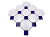 Weisse Blau Rechteck Matt Mosaik Fliese