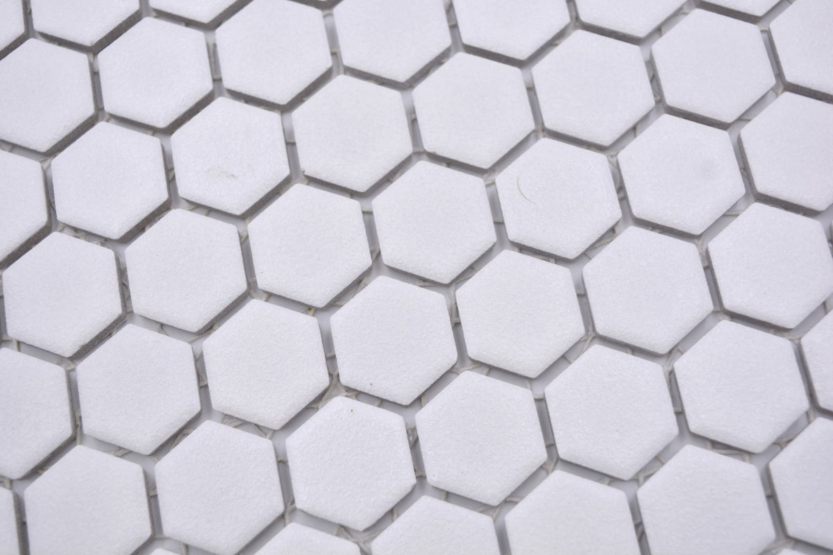 Weisse Anti Rutsch Mosaik Fliese