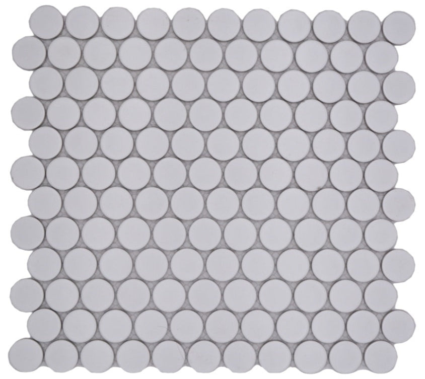 Weisse Matt Rund Knopf Mosaikfliese