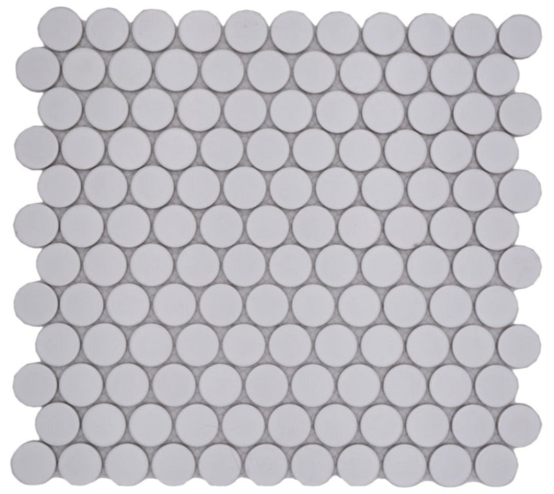 Weisse Matt Rund Knopf Mosaikfliese