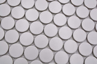 Weisse Matt Rund Knopf Mosaikfliese Bad und Küche