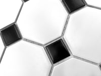 Weisse Schwarze Rechteck Octagon Matt Mosaik Fliese