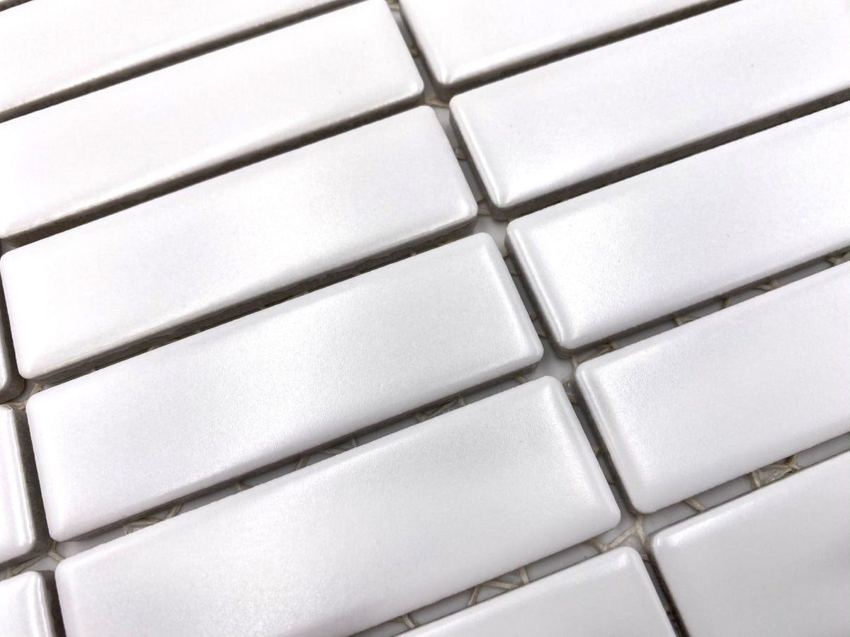 Weisse Stick Rechteck Mosaik Matt Fliese