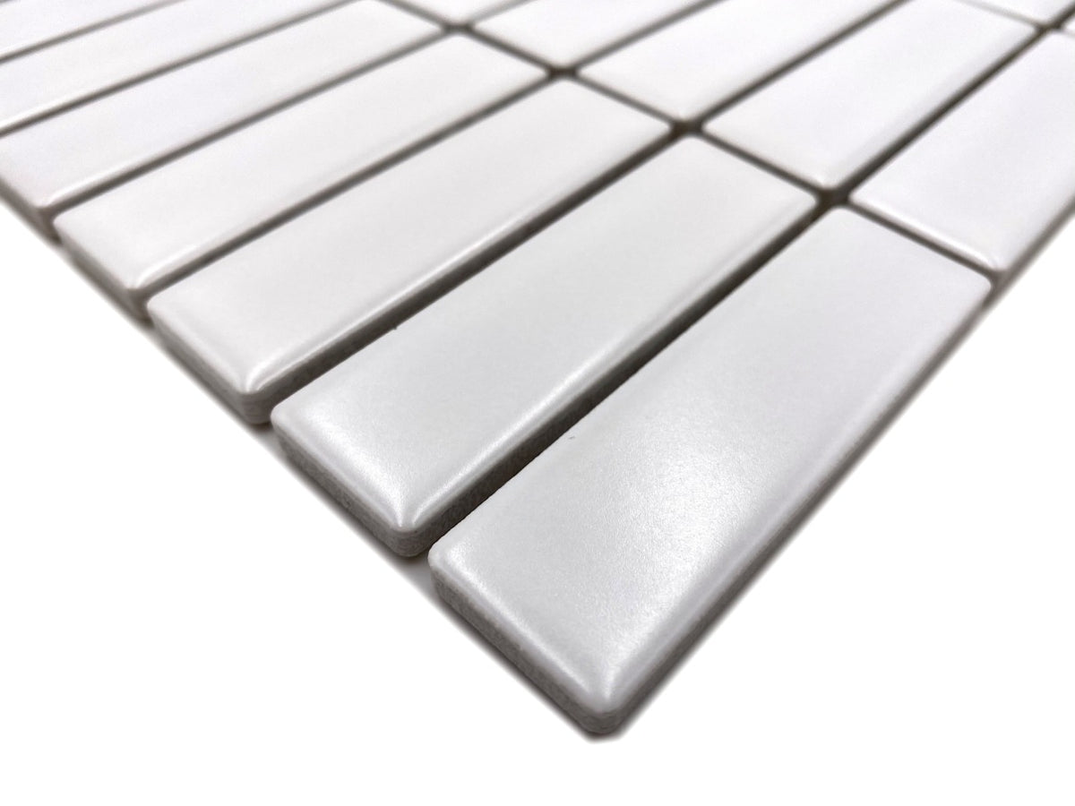 Weisse Stick Rechteck Mosaik Matt Fliese