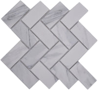 Zürich Herringbone Marmoroptik Keramikmosaik