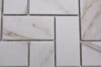 Zürich Herringbone Mosaikfliese Keramik Fischgräten Weiss Platten