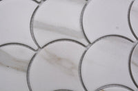 Zugersee Fischschuppen Mosaikfliese Keramik Weiss Plättli