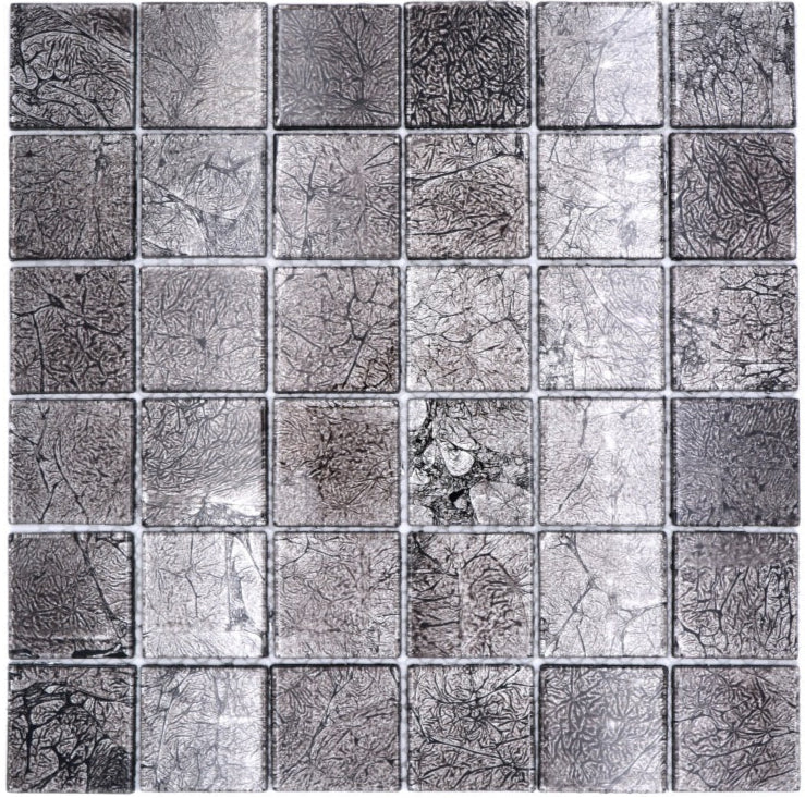 Royal Black Glasmosaik Fliese - 4 mm