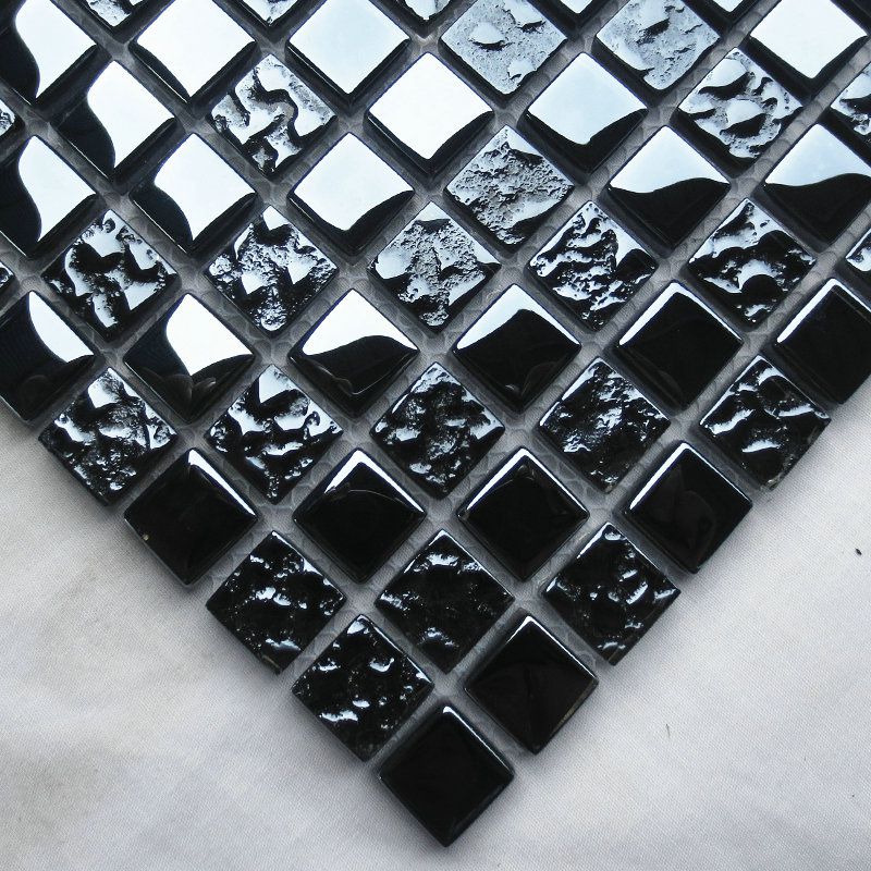 Schwarze Kobra Mix Glass Mosaik Fliese