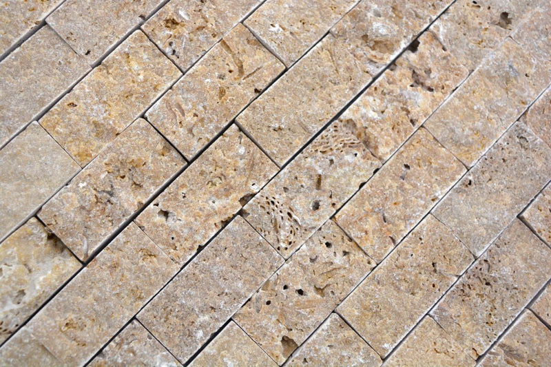 Naturstein Splitface Beige Marmor Mosaikfliese