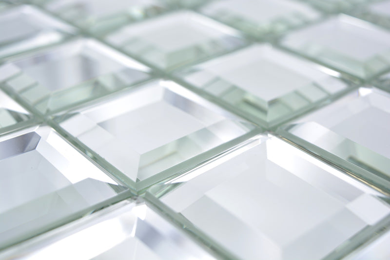 Spiegelglas Wand Mosaikfliese Majestic 3D Quadrat